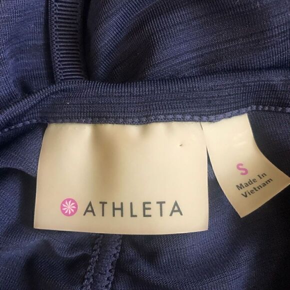Athleta Navy Three Quarter Zip Top Size S - Picture 7 of 14